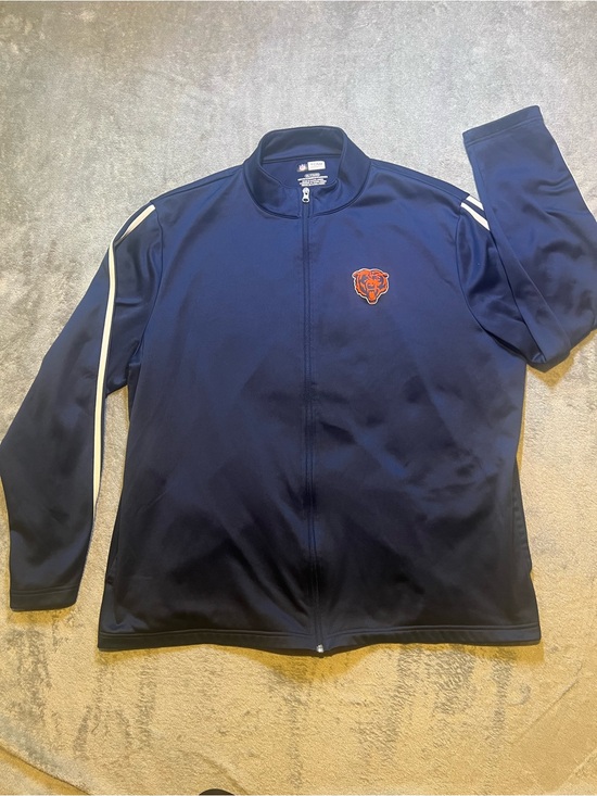 Nfl Apparel Other - Navy Full-Zip Track Jacket with Orange Bear Logo